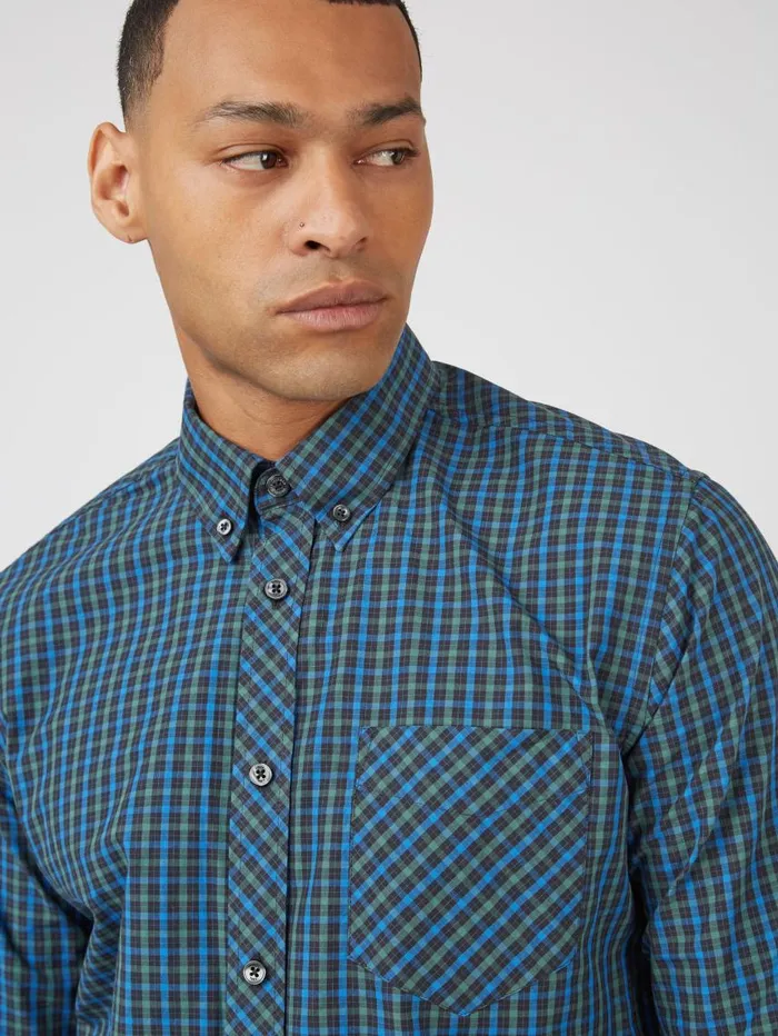 Men Ben Sherman Heritage Check Shirts Signature LongSleeve House Check Shirt 8211 Dark Emerald Men Ben Sherman Heritage Check Shirts Signature LongSleeve House Check Shirt 8211 Dark Emerald