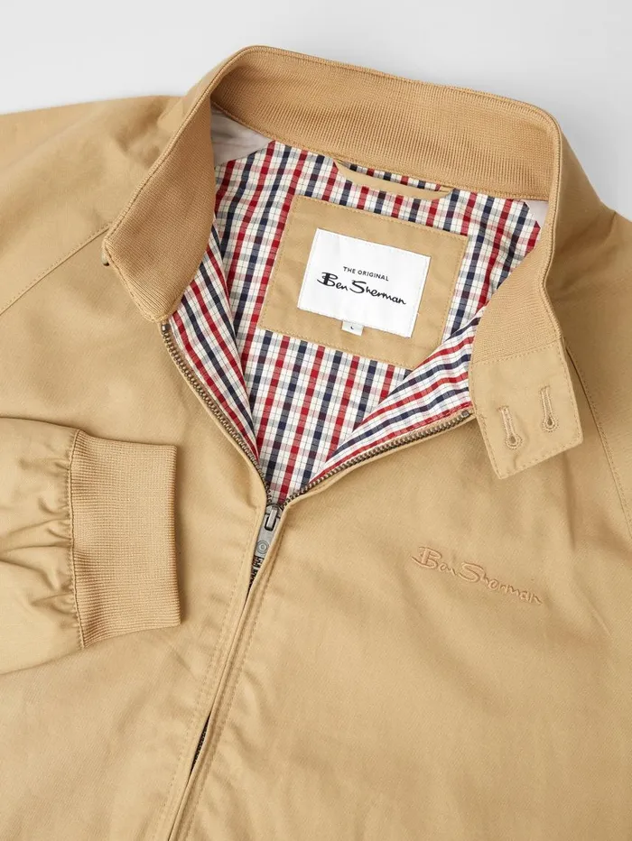 Men Ben Sherman Jackets and Outerwear Signature Harrington Jacket 8211 Sand
