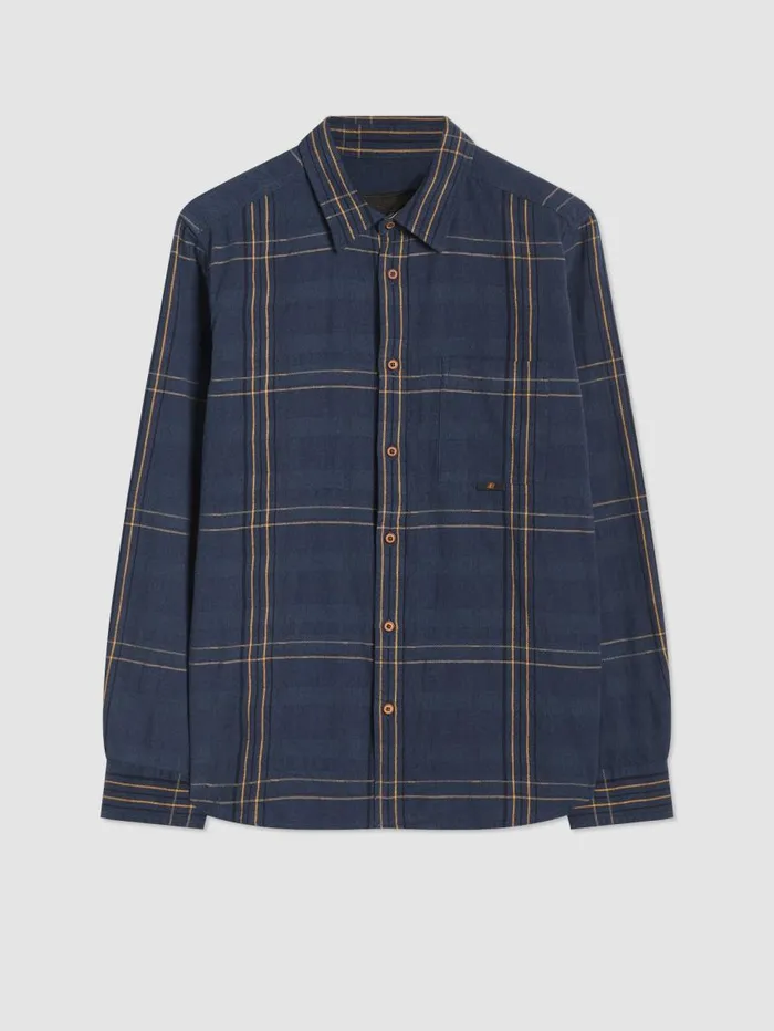Men Ben Sherman Long Sleeve Shirts B By Indigo Check Shirt Men Ben Sherman Long Sleeve Shirts B By Indigo Check Shirt