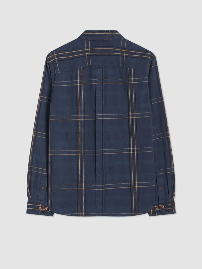 Men Ben Sherman Long Sleeve Shirts B By Indigo Check Shirt Men Ben Sherman Long Sleeve Shirts B By Indigo Check Shirt