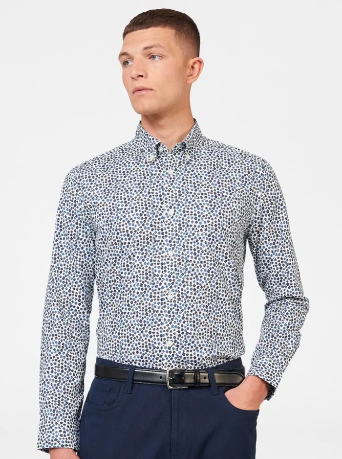 Men Ben Sherman Long Sleeve Shirts Ditsy Floral Print Long Sleeve Shirt Men Ben Sherman Long Sleeve Shirts Ditsy Floral Print Long Sleeve Shirt