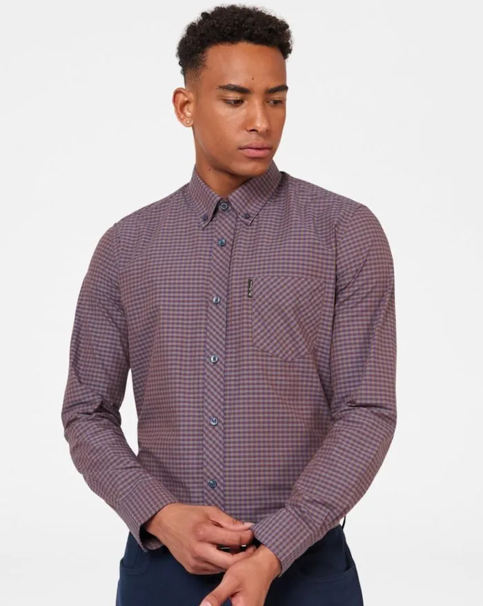 Men Ben Sherman Long Sleeve Shirts Signature Gingham LongSleeve Shirt 8211 Ginger Men Ben Sherman Long Sleeve Shirts Signature Gingham LongSleeve Shirt 8211 Ginger