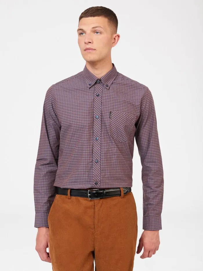 Men Ben Sherman Long Sleeve Shirts Signature Gingham LongSleeve Shirt 8211 Ginger Men Ben Sherman Long Sleeve Shirts Signature Gingham LongSleeve Shirt 8211 Ginger