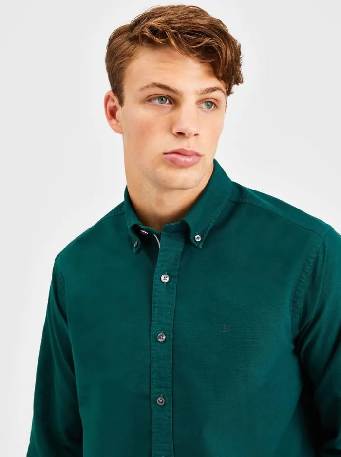 Men Ben Sherman Oxford Shirts Beatnik Oxford Garment Dye Shirt 8211 Forest Green Men Ben Sherman Oxford Shirts Beatnik Oxford Garment Dye Shirt 8211 Forest Green