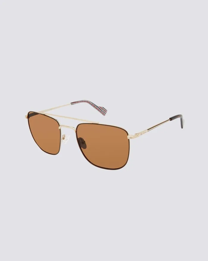 Men Ben Sherman Sunglasses Barking Polarized Aviator Square Eco Sunglasses 8211 Gold