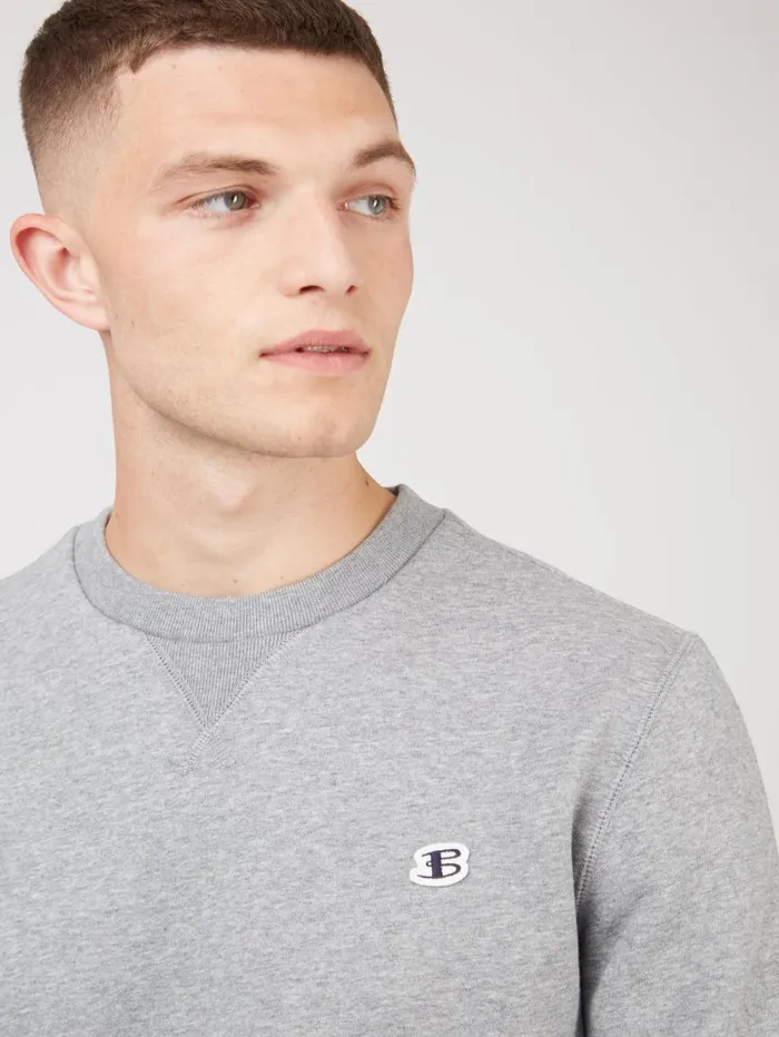 Men Ben Sherman Sweatshirts and Hoodies B By Crewneck Sweatshirt 8211 Steel
