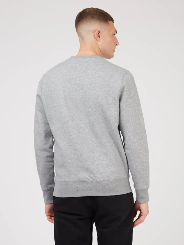 Men Ben Sherman Sweatshirts and Hoodies B By Crewneck Sweatshirt 8211 Steel