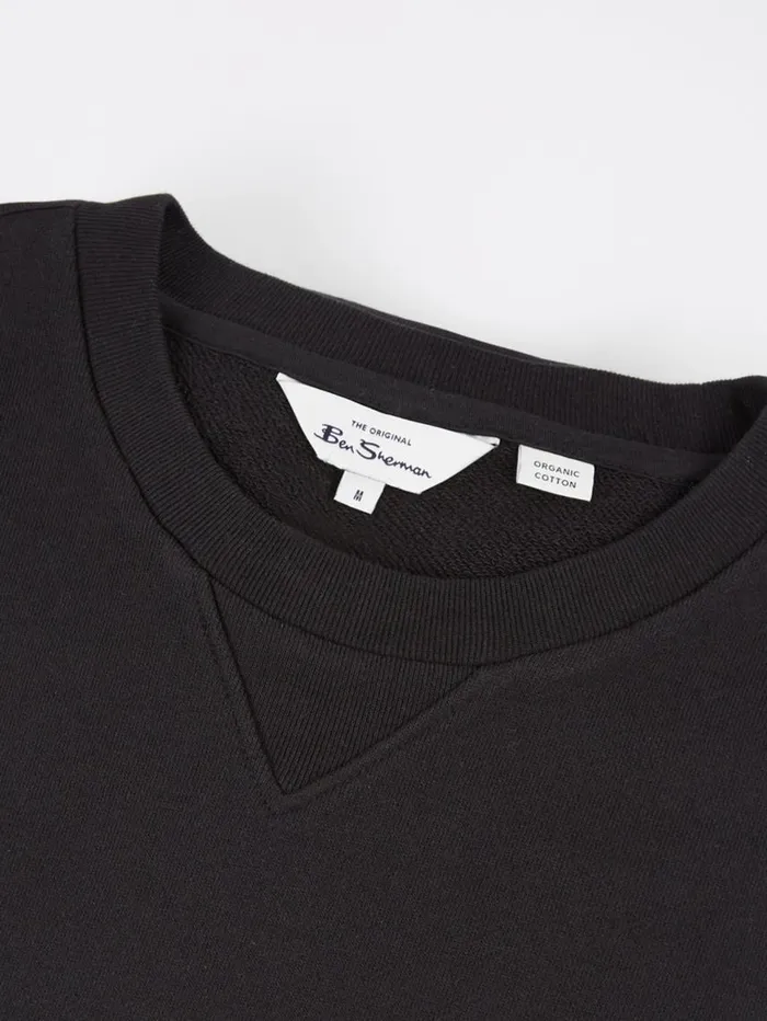 Men Ben Sherman Sweatshirts and Hoodies B By TricotLoopback Sweatshirt 8211 Black