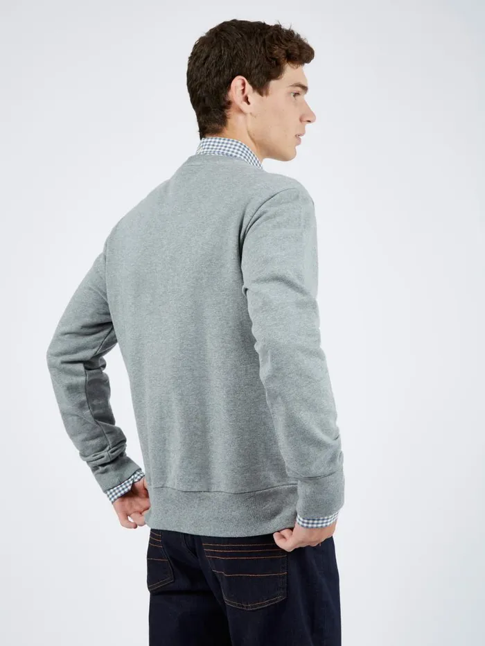 Men Ben Sherman Sweatshirts and Hoodies B By TricotLoopback Sweatshirt 8211 Steel