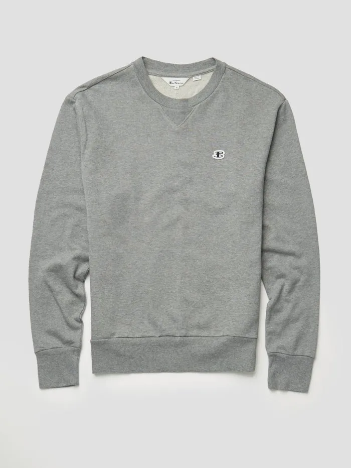 Men Ben Sherman Sweatshirts and Hoodies B By TricotLoopback Sweatshirt 8211 Steel