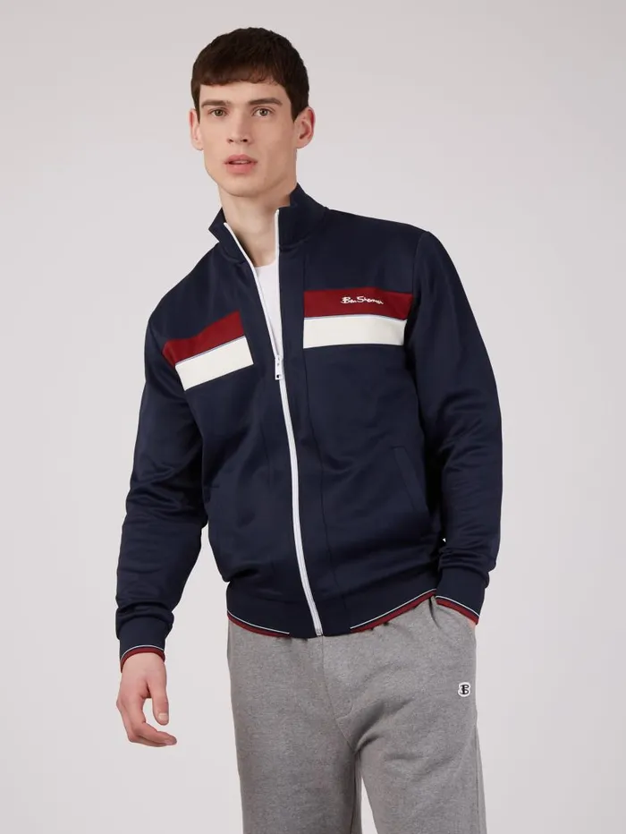 Men Ben Sherman Sweatshirts and Hoodies Color Block Tricot Track Jacket