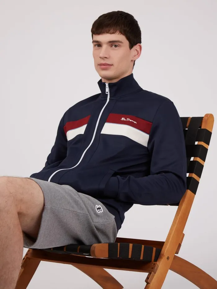 Men Ben Sherman Sweatshirts and Hoodies Color Block Tricot Track Jacket