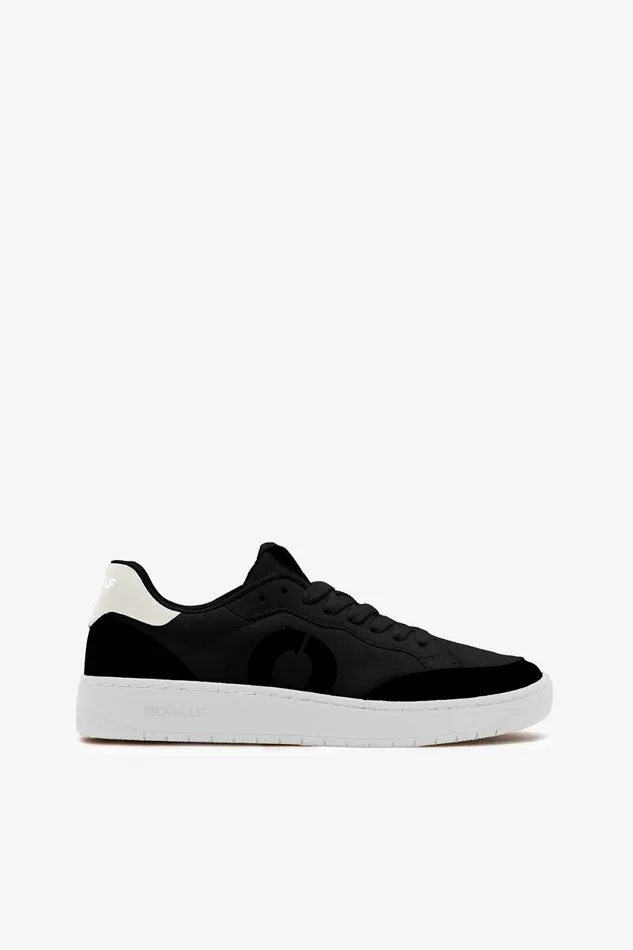 Men Black Deia Vegan Leather Trainers Ecoalf Sneakers