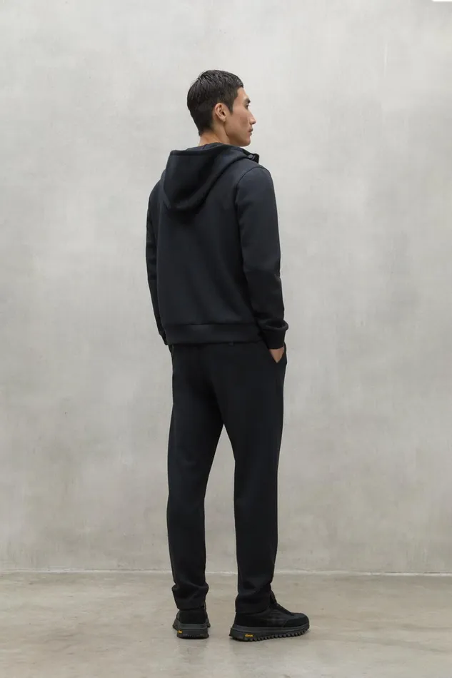 Men Black Ethica Trousers Ecoalf Trousers