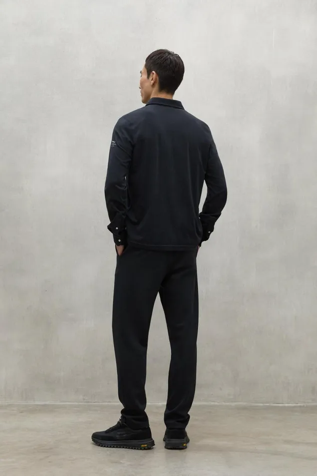 Men Black Matias Polo Shirt Ecoalf Polos