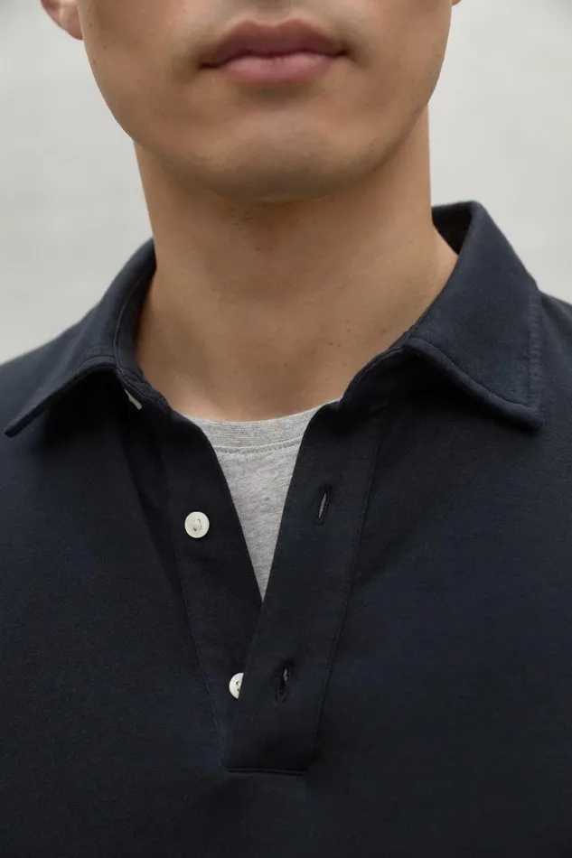Men Black Matias Polo Shirt Ecoalf Polos