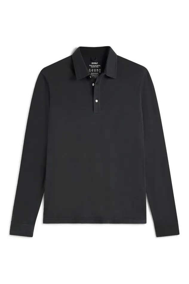 Men Black Matias Polo Shirt Ecoalf Polos