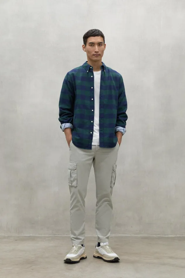 Men Blue And Green Gaston Shirt Ecoalf Shirts