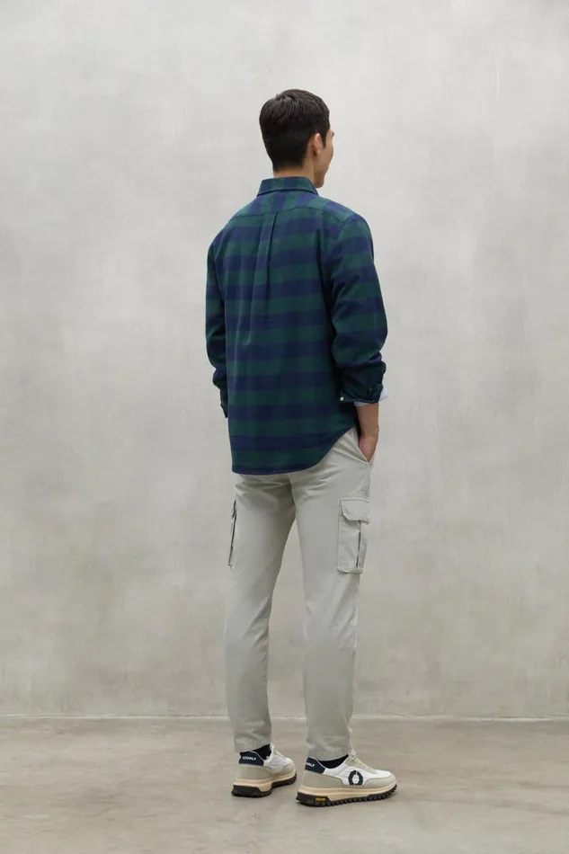 Men Blue And Green Gaston Shirt Ecoalf Shirts