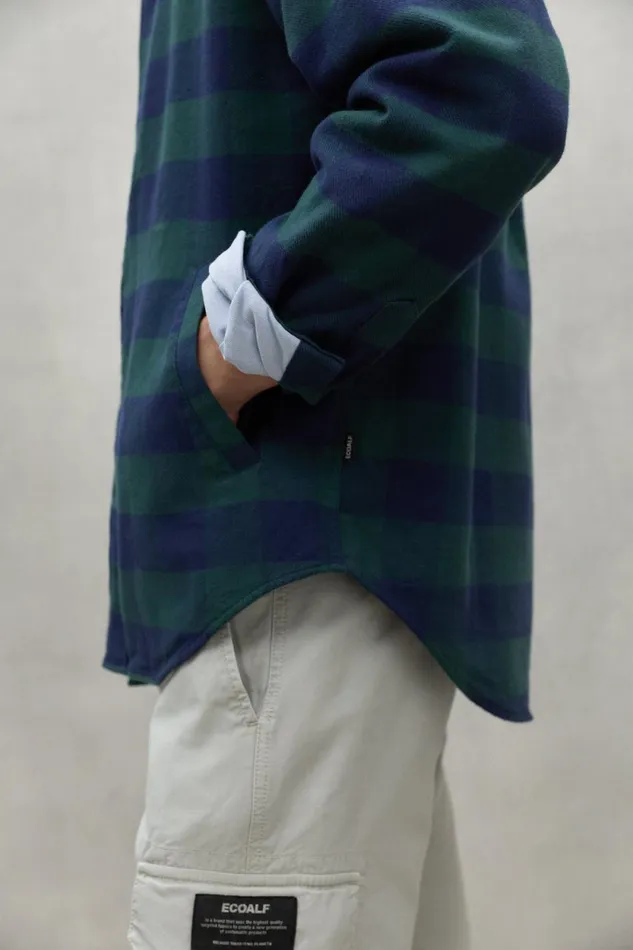 Men Blue And Green Gaston Shirt Ecoalf Shirts