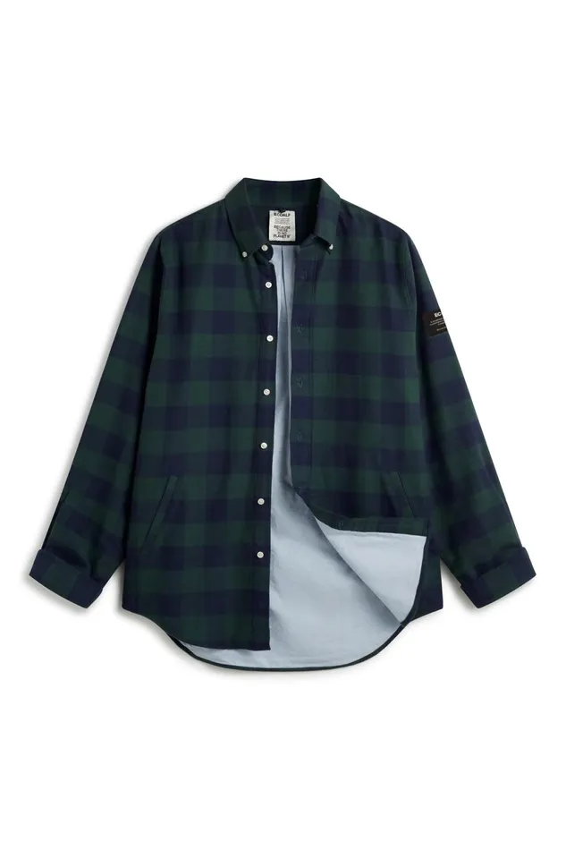 Men Blue And Green Gaston Shirt Ecoalf Shirts