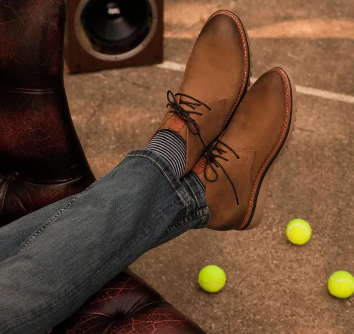 Men Braydon Chukka Brown Oiled Full Grain JohnstonandMurphy Boots Men Braydon Chukka Brown Oiled Full Grain JohnstonandMurphy Boots