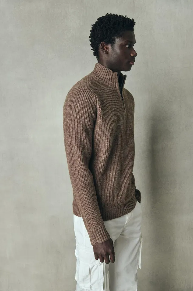 Men Brown Drago Sweater Ecoalf Knitwear