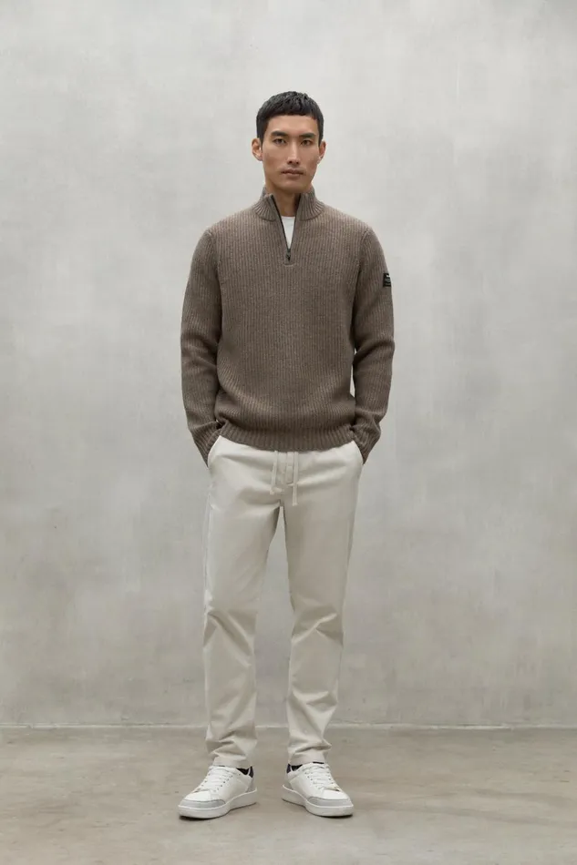 Men Brown Drago Sweater Ecoalf Knitwear