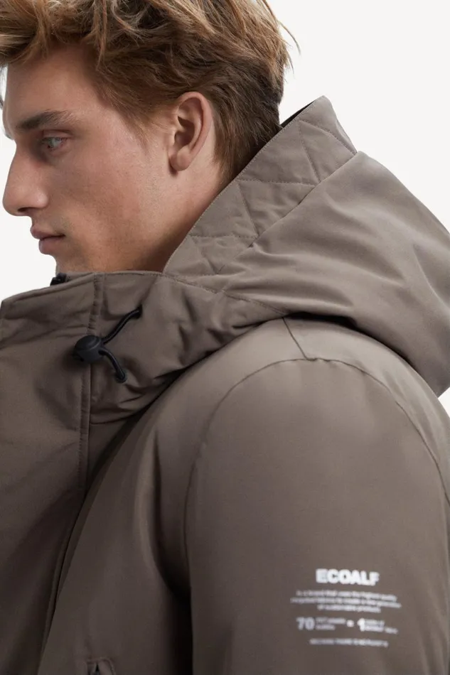 Men Brown Iceberg Coat Ecoalf Coats And Jackets