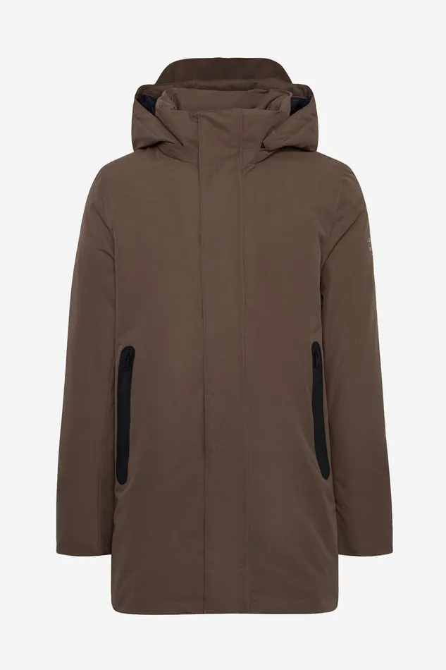 Men Brown Parko Coat Ecoalf Coats And Jackets