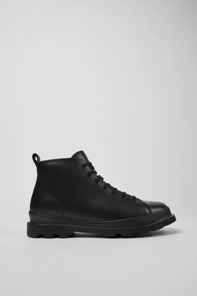 Men Brutus Black Leather Ankle Boots Camper Ankle Boots Men Brutus Black Leather Ankle Boots Camper Ankle Boots