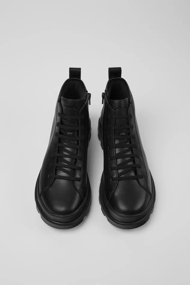 Men Brutus Black Leather Ankle Boots Camper Ankle Boots Men Brutus Black Leather Ankle Boots Camper Ankle Boots