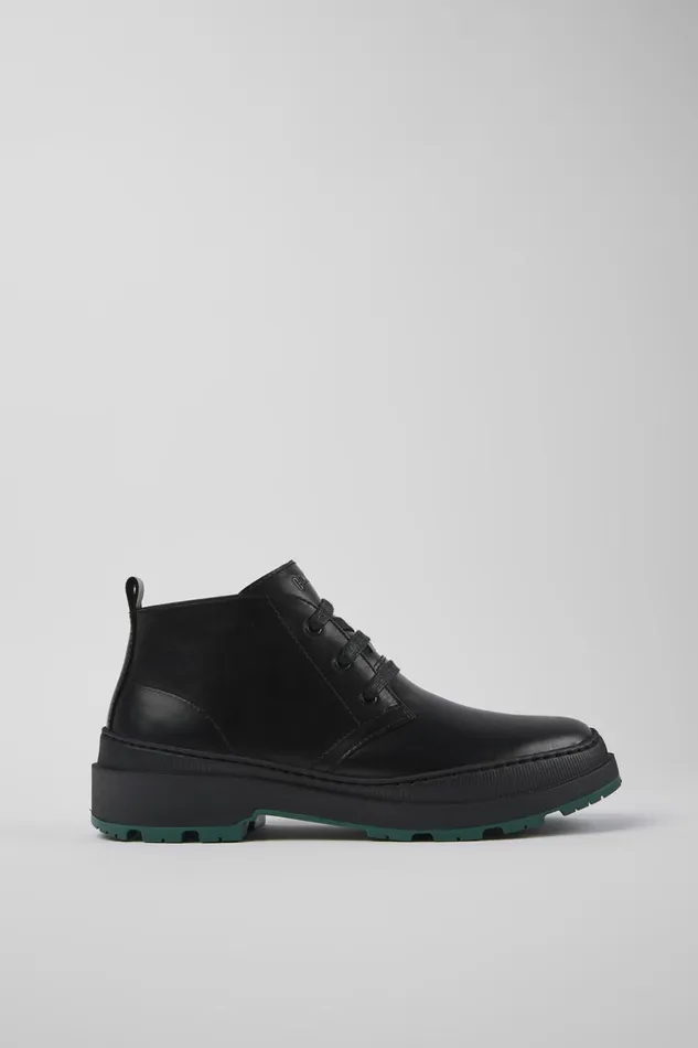 Men Brutus Trek MICHELIN Black Leather Shoes Camper Ankle Boots Men Brutus Trek MICHELIN Black Leather Shoes Camper Ankle Boots