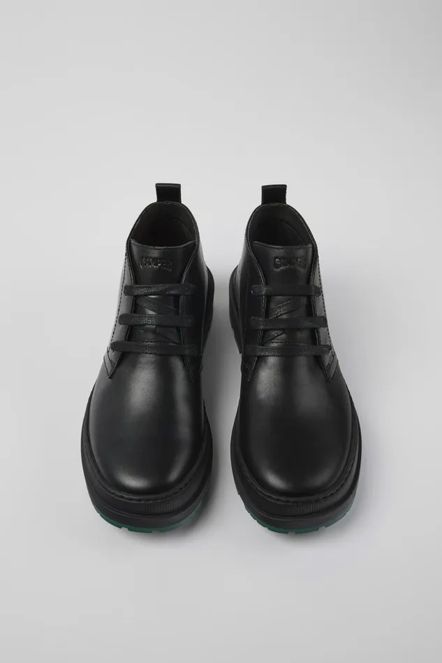 Men Brutus Trek MICHELIN Black Leather Shoes Camper Ankle Boots Men Brutus Trek MICHELIN Black Leather Shoes Camper Ankle Boots