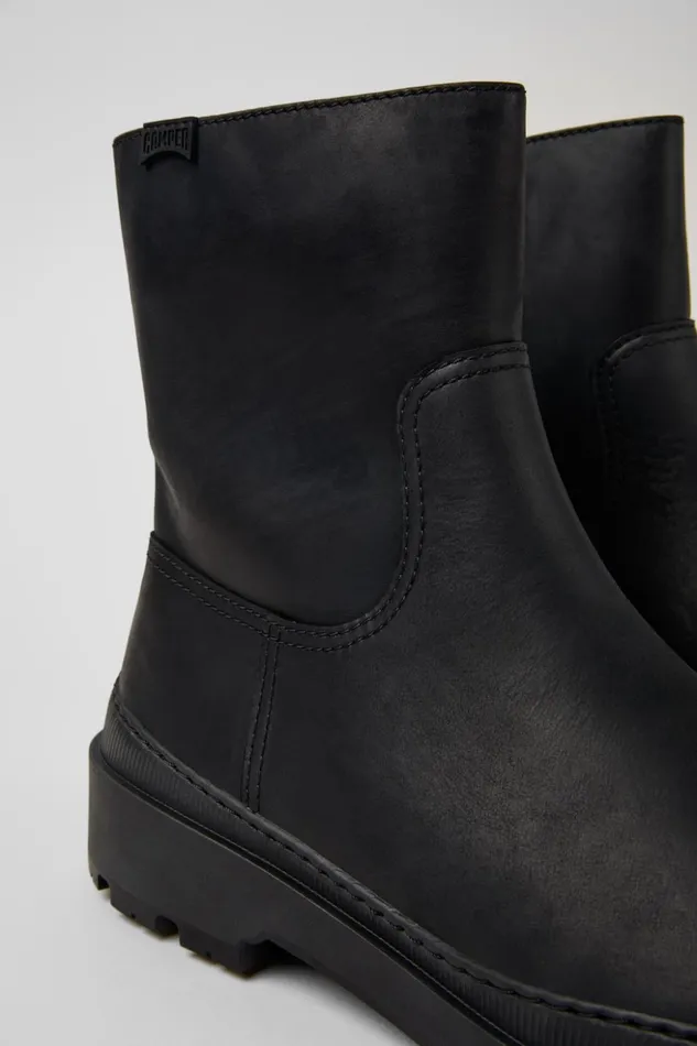 Men Brutus Trek MICHELIN Black Nubuck Boots Camper Ankle Boots