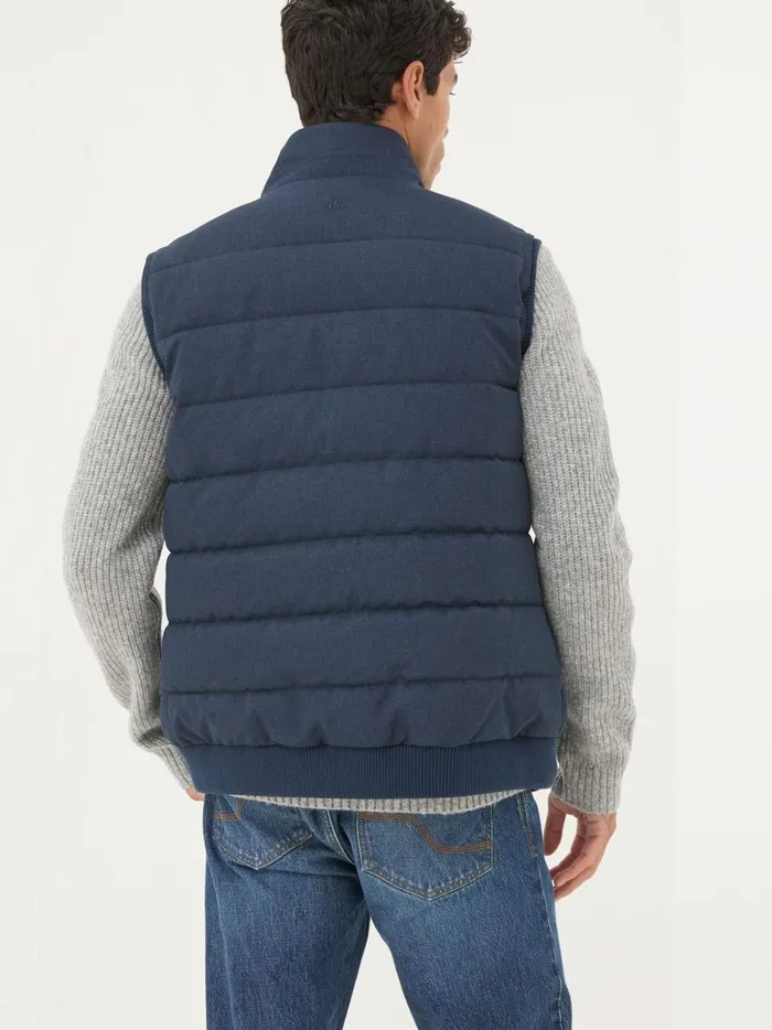 Men Coats and Jackets Fat Face Exmouth Navy Blue Quilted Gilet