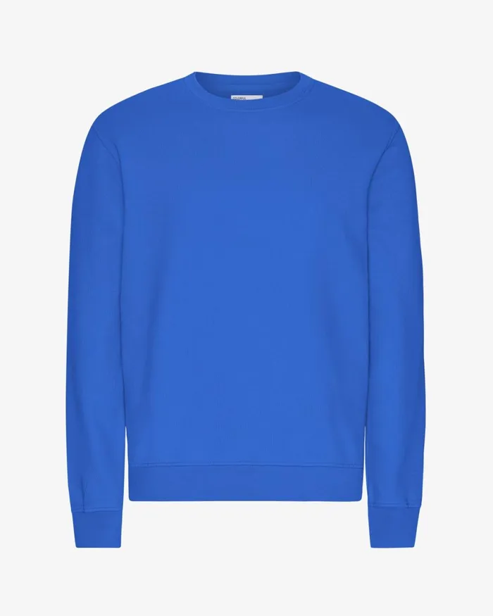 Men Crewneck Sweatshirts Colorful Standard Classic Organic Crew Sapphire Blue