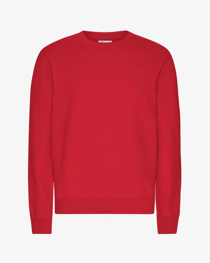 Men Crewneck Sweatshirts Colorful Standard Classic Organic Crew Scarlet Red