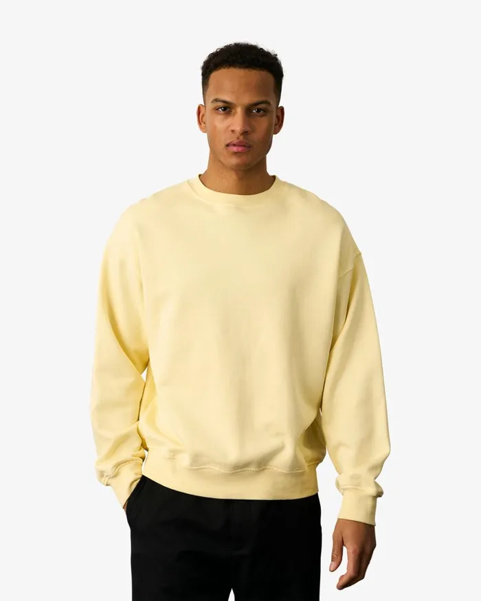 Men Crewneck Sweatshirts Colorful Standard Organic Oversized Crew Polar Blue