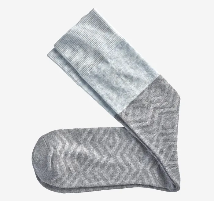 Men Diamond Colorblock Socks Gray Multi JohnstonandMurphy Socks
