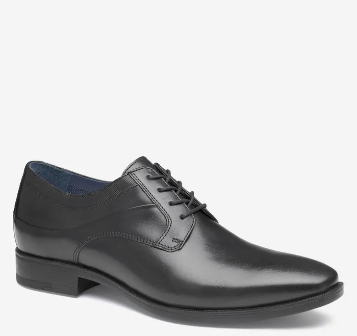 Men Gibbons Plain Toe Black Full Grain JohnstonandMurphy LaceUps