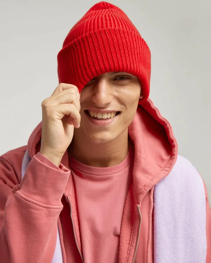 Men Hats Colorful Standard Merino Wool Hat Lemon Yellow