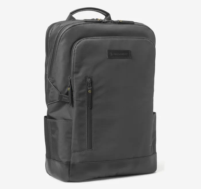 Men Hudson Waterproof Backpack Black JohnstonandMurphy Backpacks and Briefcases