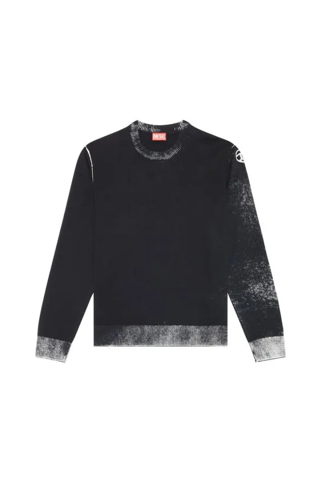 Men KLarenceB Black Diesel Knitwear Men KLarenceB Black Diesel Knitwear