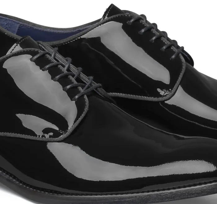 Men Kinser Plain Toe Black Italian Patent Calfskin JohnstonandMurphy Formal Shoes Men Kinser Plain Toe Black Italian Patent Calfskin JohnstonandMurphy Formal Shoes