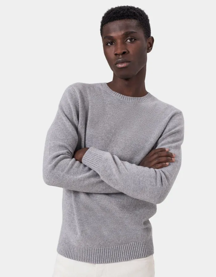 Men Knit Sweaters Colorful Standard Classic Merino Wool Crew Burned Yellow