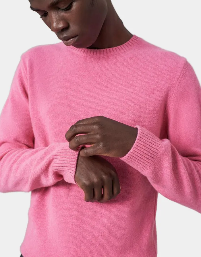 Men Knit Sweaters Colorful Standard Classic Merino Wool Crew Ivory White