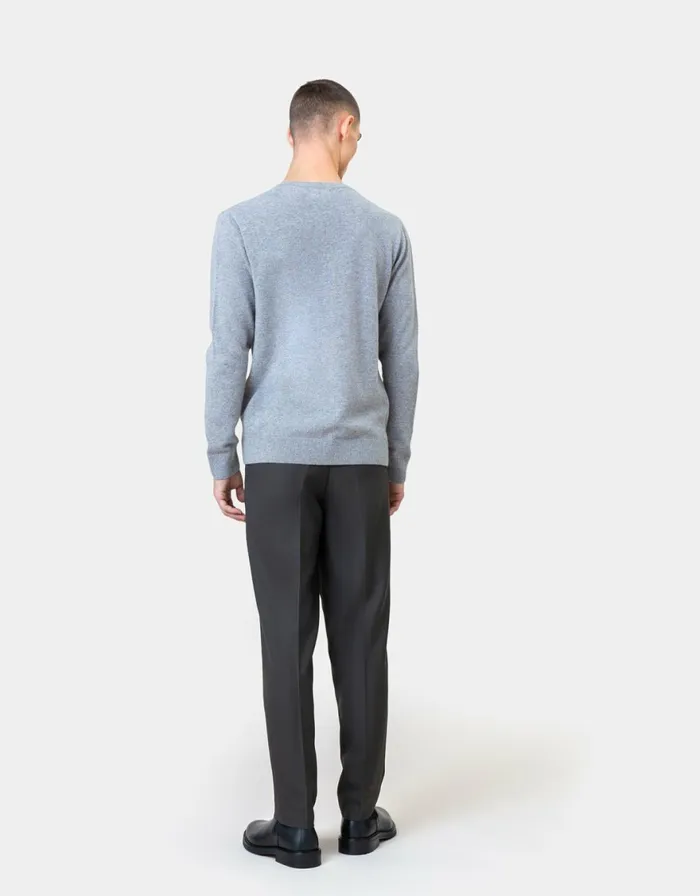 Men Knit Sweaters Colorful Standard Light Merino Wool Crew Burned Yellow