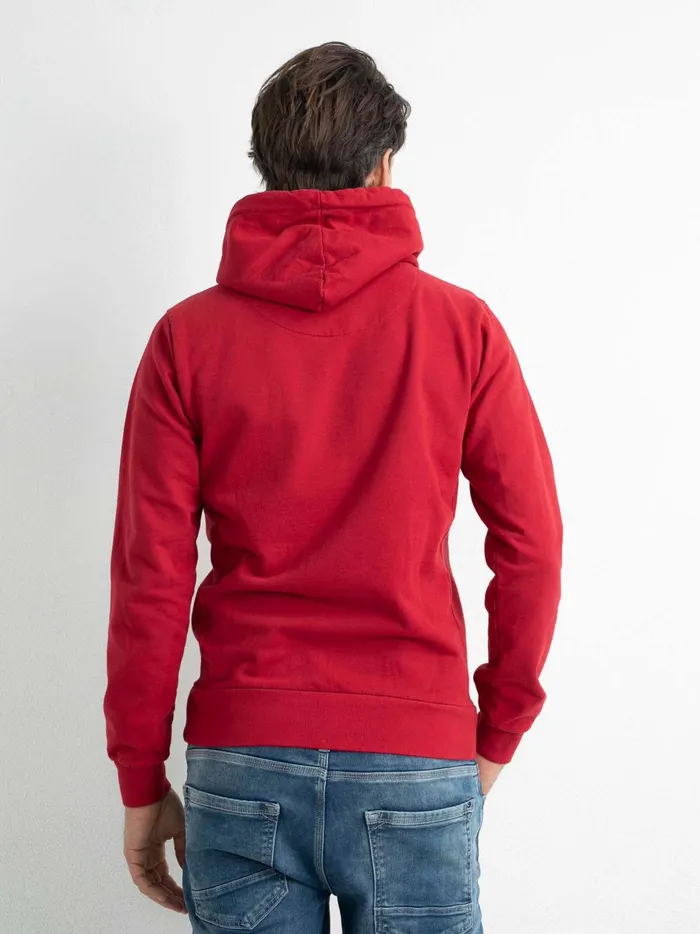 Men Knits and Sweats Petrol Industries Hoodie With Logo Artwork Fire Red