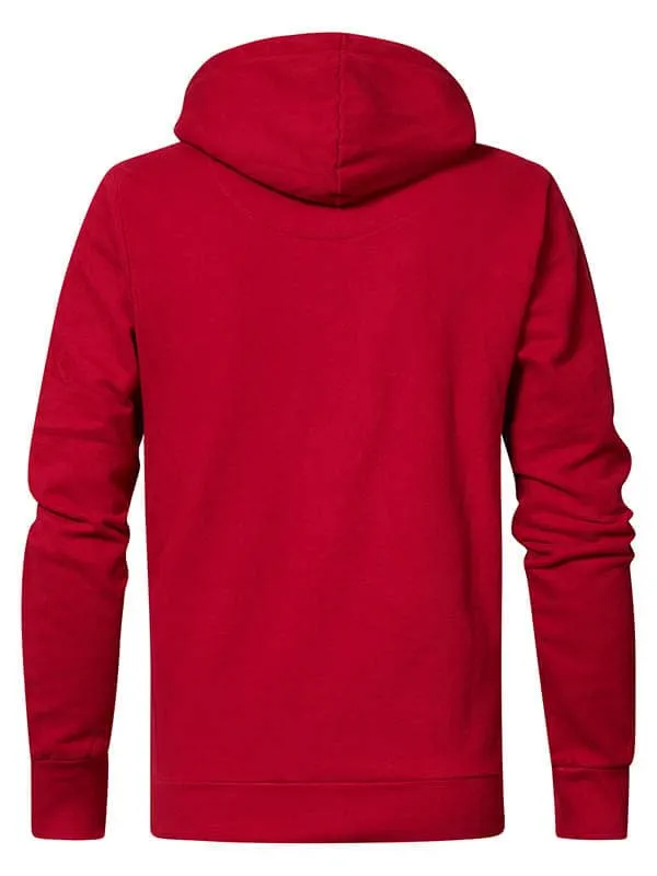 Men Knits and Sweats Petrol Industries Hoodie With Logo Artwork Fire Red